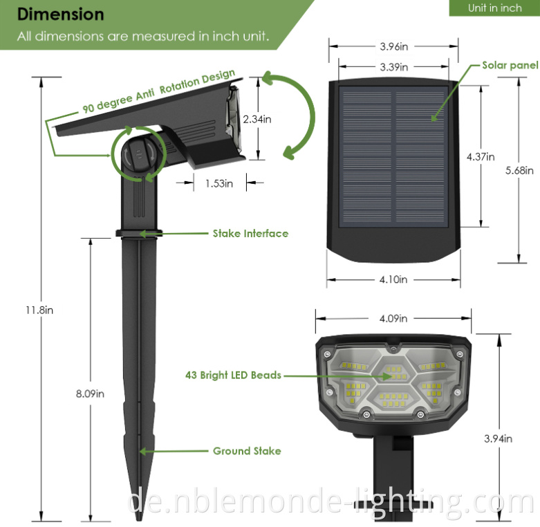 Landscape Outdoor Solar Spot Light